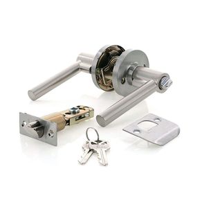 Manija Rimini Dormitorio Recta Cromo Satinado - Kwikset