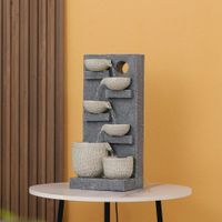 Fuente de Jarras con Luz LED Beige 23X20X50 Cm