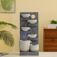 Fuente de Jarras con Luz LED Beige 23X20X50 Cm