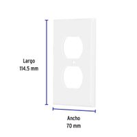 Placa de 2 Módulos Standard Blanco - Volteck