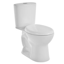 Sanitario de Dos Piezas Aluvia Elongado Blanco