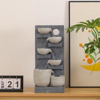 Fuente de Jarras con Luz LED Beige 23X20X50 Cm