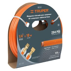 Manguera Para Compresor Reforzada Estándar De 1/4 Plg 284 Psi - Truper