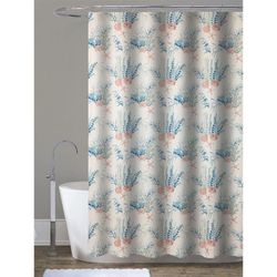 Cortina para Baño con Ganchos Diseño Coral