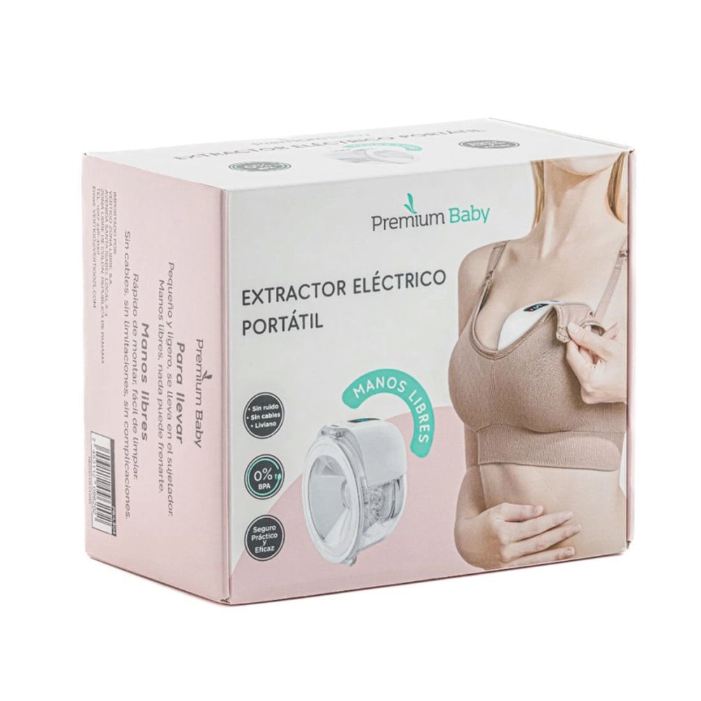 Extractor de Leche Eléctrico Portátil de 150 mL Color Blanco Extractor de Leche Eléctrico Portátil Manos Libres de 150 mL Color Blanco