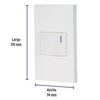 Interruptor de 3 Vías 1.5 Módulos Española Blanco - Volteck
