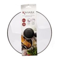 Tapadera de Vidrio Templado con Perilla Negra 24 Cm