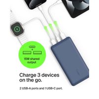 Batería Externa USB-C Azul 20000 mAh