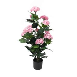 Hortensia Rosada Artificial en Maceta
