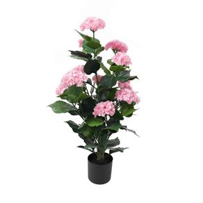Hortensia Rosada Artificial en Maceta
