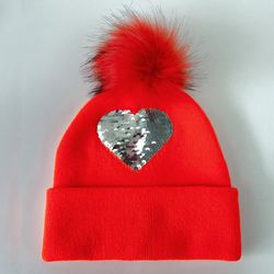 Gorro Infantil con Pompón Naranja