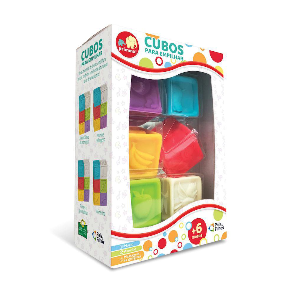 Cubos Apilables para Bebé con Textura