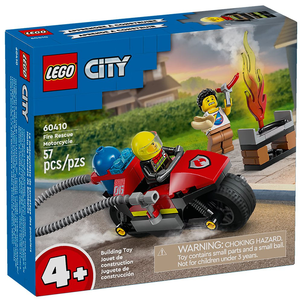 LEGO City Moto de Rescate de Bomberos #60410 de 57 Piezas