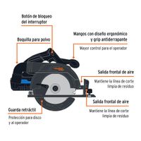 Sierra Circular Inalámbrica 20 V de 6 1/2 Plg