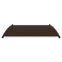 Alero de Policarbonato Hoja Doble Café 80x125 Cm