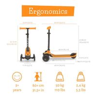 Scooter de 3 Ruedas Naranja