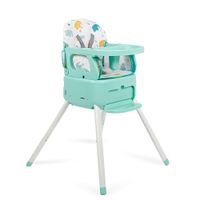 Silla Alta para Bebé Verde Menta Convertible con Seguridad 3 en 1