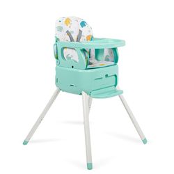 Silla Alta para Bebé Verde Menta Convertible con Seguridad 3 en 1