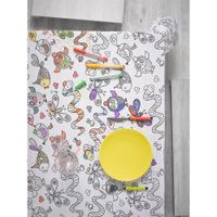 Mantel Resinado para Colorear Animales 140x50 Cm - Atenas