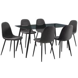 Set de Comedor Kurt Gris 6 Pzas