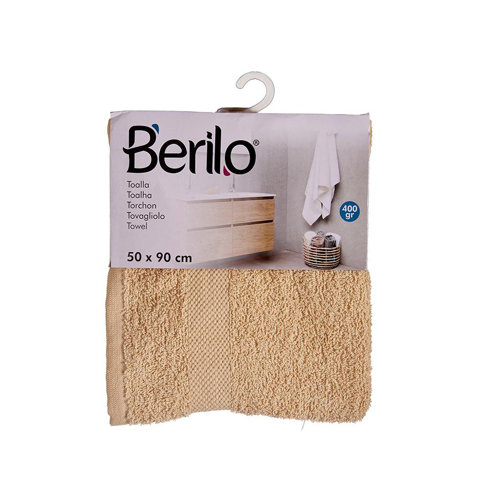Toalla de Mano 80 % Algodón 50 x 90 cm Color Beige
