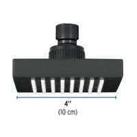 Regadera Cuadrada sin Brazo Abs Negro Mate 4 Plg - Foset