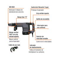 Rotomartillo Demoledor Sds Max 10 Kg De 1500 W - Truper Expert