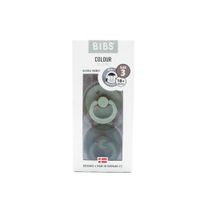 Set de 2 Chupetes de Caucho Natural Talla 3 Verde Salvia