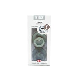 Set de 2 Chupetes de Caucho Natural Talla 3 Verde Salvia