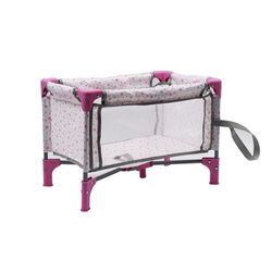 Cuna Plegable para Muñeca con Tela Decorada