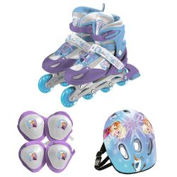 Patines y Set de Protección Frozen, Ajustables