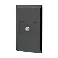 Tomacorriente Coaxial 1.5 Modulos Lisboa Negro - Volteck