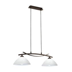 Lampara de Colgar 2 Luces Vinovo Café Oscuro