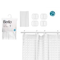 Cortina para Ducha Peva Transparente con Cuadros