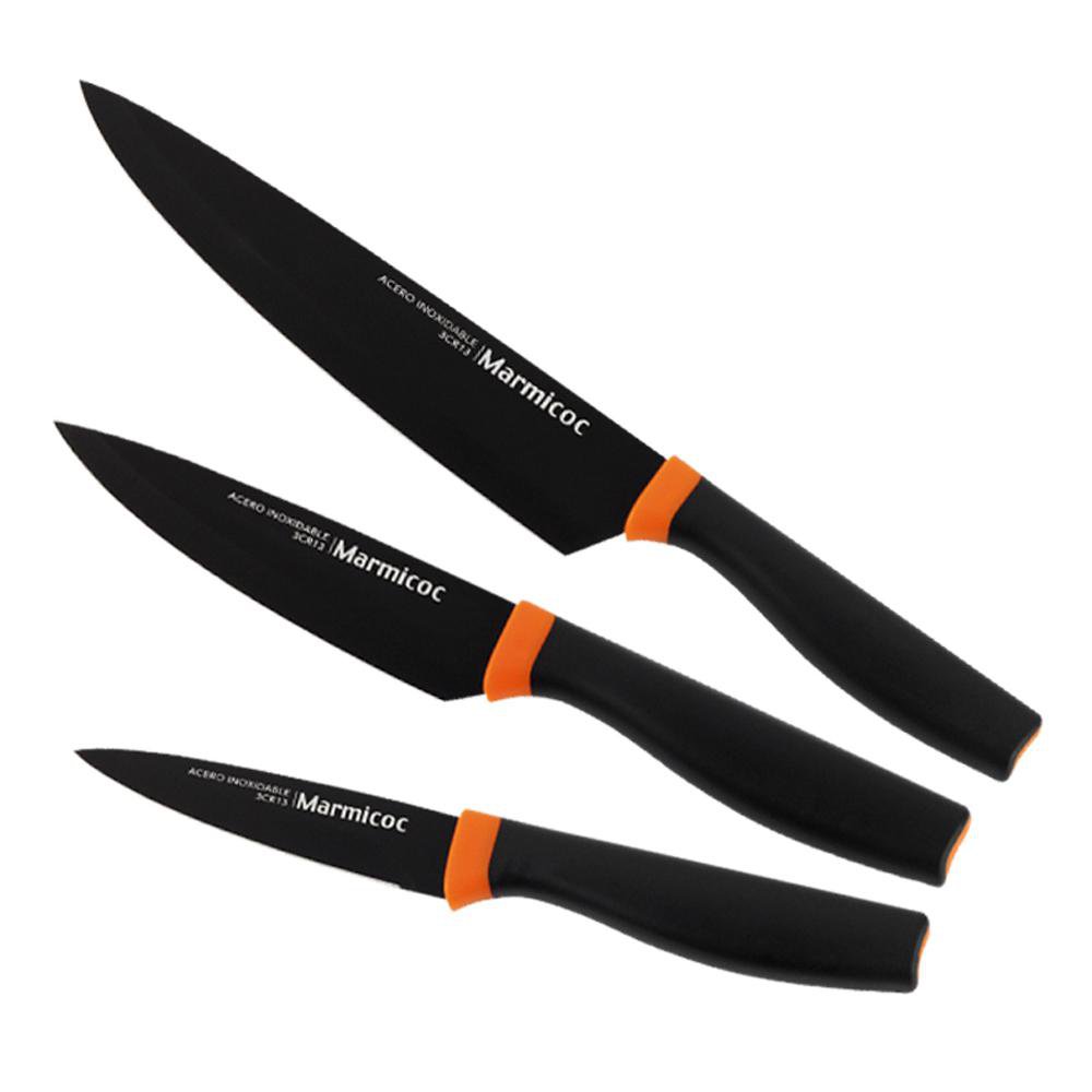 Set de 3 Cuchillos Color Negro