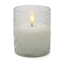 Vela Decorativa Blanca con Luz LED 8.5 X 10 Cm