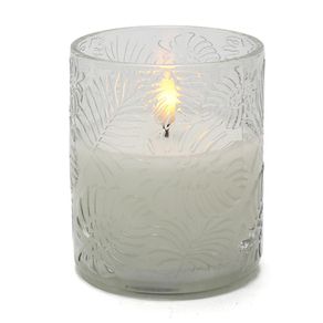 Vela Decorativa Blanca con Luz LED 8.5 X 10 Cm