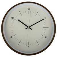 Reloj de Pared con Marco Color Madera Estilo Minimalista