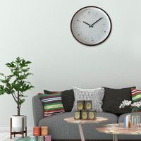 Reloj de Pared con Marco Color Madera Estilo Minimalista
