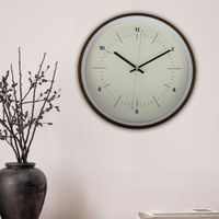 Reloj de Pared con Marco Color Madera Estilo Minimalista