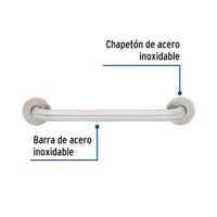 Barra Recta de Seguridad Acero Inoxidable 40 Cm