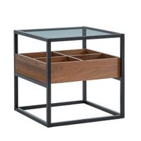 Mesa Auxiliar Terni Nogal y Café 50X50Cm