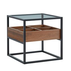 Mesa Auxiliar Terni Nogal y Café 50X50Cm