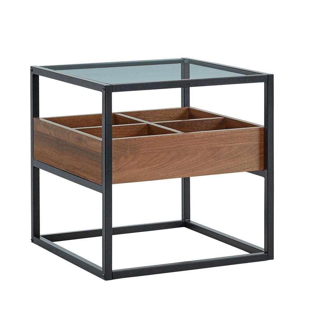 Mesa Auxiliar Terni 50 x 50 x 50 cm Color Nogal y Café