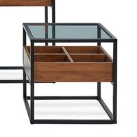Mesa Auxiliar Terni Nogal y Café 50X50Cm