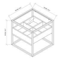 Mesa Auxiliar Terni Nogal y Café 50X50Cm