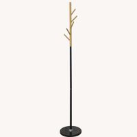 Perchero Negro Tuto Negro 37x37x170 Cm - Zmobili