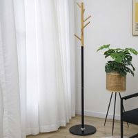 Perchero Negro Tuto Negro 37x37x170 Cm - Zmobili