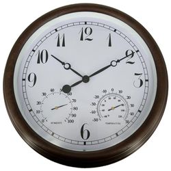 Reloj de Pared con Termómetro e Higrómetro