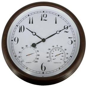 Reloj de Pared con Termómetro e Higrómetro